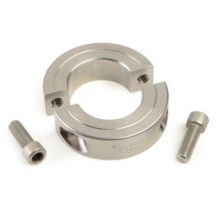 Shaft Collar,1pc Clamp,Bore 21mm,OD42mm,316 Stainless Steel,MSP-22-ST